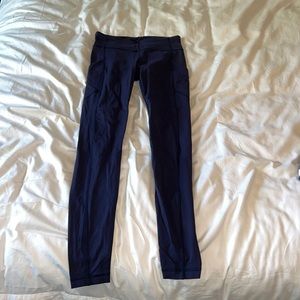 lululemon dark purple workout leggings, 28 inch inseam